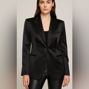RTA Tailored Blazer Size 40/ US 8 Black Acetate Viscose NWT